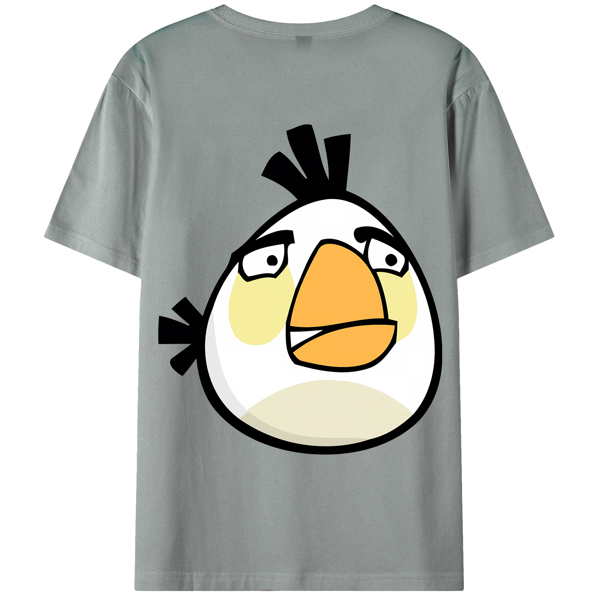 （画像用） Angry Birds アングリーバード 綿100％ メンズ半袖Tシャツ（バックプリント） 通気性